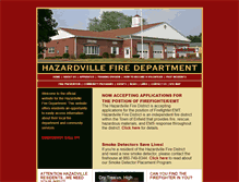 Tablet Screenshot of hazardvillefire.org